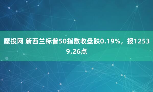 魔投网 新西兰标普50指数收盘跌0.19%，报12539.26点