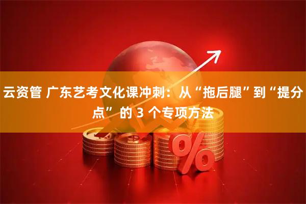 云资管 广东艺考文化课冲刺：从“拖后腿”到“提分点” 的 3 个专项方法