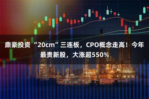 鼎豪投资 “20cm”三连板，CPO概念走高！今年最贵新股，大涨超550%